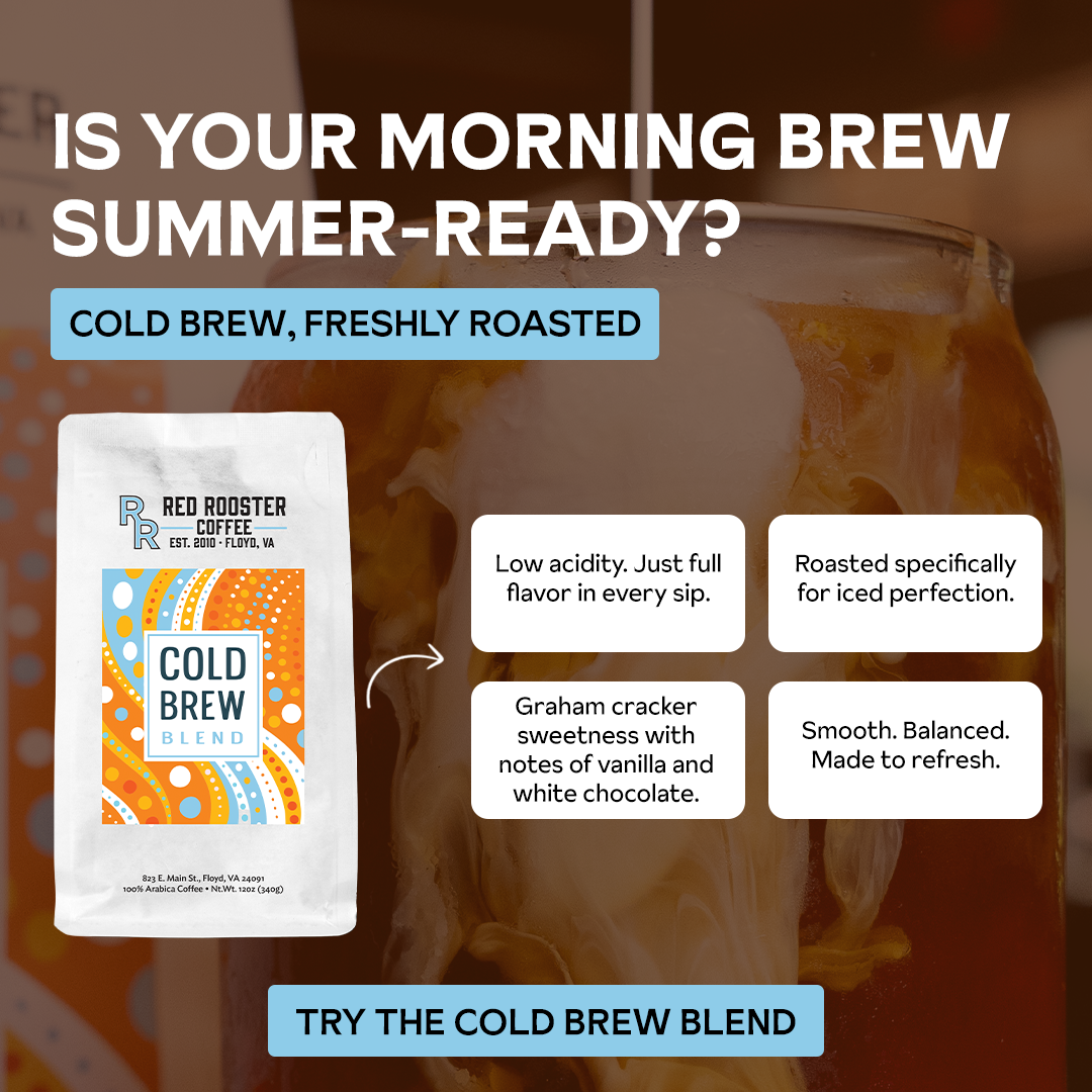 Red Rooster Coffee cold brew product showcase